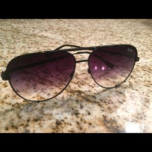 Quay black aviator sunglasses